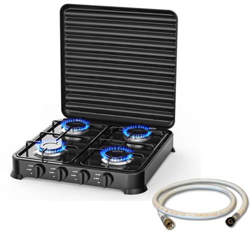 INTEC - Plaque de cuisson gaz 4 feux 8800W Table de...