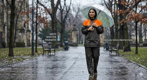 Image of Ranger Unisex 1 Set Rain Suit with Hooded Jacket & Trouser | TPU Coated Bike Riding Wear with Seam Sealed Protection