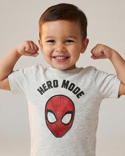 Image of Marvel Spider-Man Boys T-Shirt and Shorts Outfit Set - Holographic Shirt featuring Hulk, Captain America & Superheroes