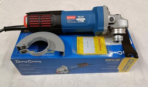 Image of DongCheng Angle Grinder | 1100W | 13000rpm | 100mm Wheel Diameter | Ultra-Slim Body | Extra Pair of Carbon Brush Included | Two Metal Cutting Wheel & One Pair Of Hand Gloves FREE | DSM17-100 |