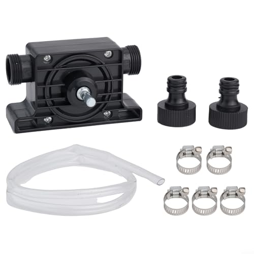 Pompe de forage portable pour transfert d'eau rapide, débit de 900 l/h, 3400 tr/min, avec tuyau de 1,2 m et pinces, pompe submersible en plastique pour la maison et l'atelier