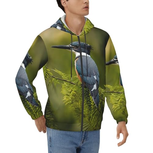 Sweat à capuche imprimé oiseau mignon idéal pour les sorties décontractées