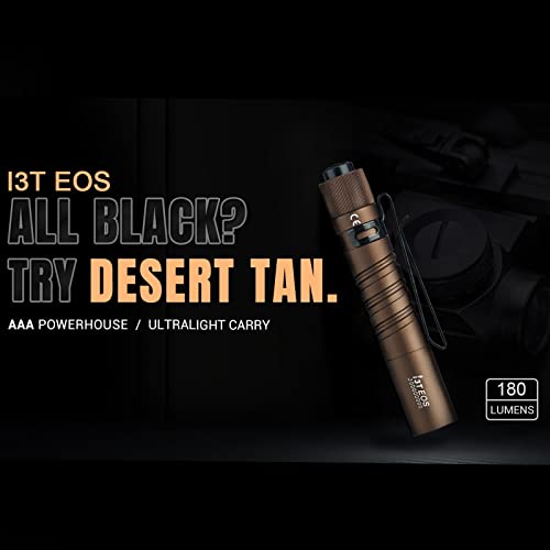 image for OLIGHT I3T EOS 180 Lumens Dual-Output Slim EDC Flashlight for Camping 