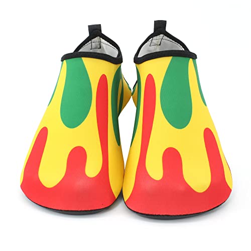 Image of Water Shoes for Women and Men Quick-Dry Swim Beach Shoes for Outdoor Surfing Yoga Exercise Jamaica Flag Caribbean Reggae Rasta