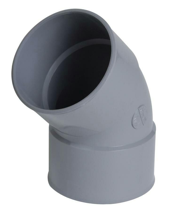 PVC Pipe Elbow Fitting, 45 Degree Bend, Grey, Solvent Weld Socket Connection 32mm-image-24