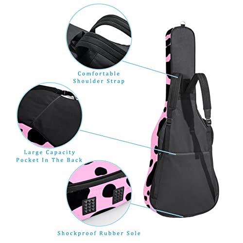 Housse de transport étanche pour guitare avec bandoulière réglable en peau de vache rose laiteux et noir, Multicolor 01… - Les Beatles, Paul McCartney, John Lennon, RIngo Starr, George Harrison Housse de transport étanche pour guitare avec bandoulière réglable en peau de vache rose laiteux et noir, Multicolor 01… – Image 4