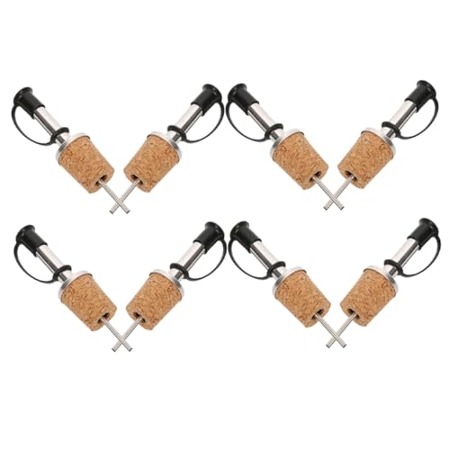 BESTYASH 1set Practical Liquor Pourer Food Grade Wine Spouts for Reusable Bottle Stoppers for Parties Weddings and Events 8pcs