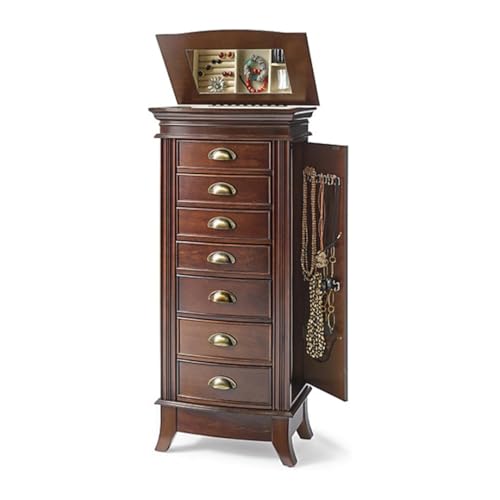 Hives & Honey Walnut Jewelry Armoire - 7 Drawer Organizer