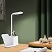 LED Desk Lamp with Wireless Charger & Pen Holders, Eye-Caring Desk Light, Small Table Lamp, Reading Light, Task Lamp, for Home, Office, Bedroom Bedside, Work, Study, Reading