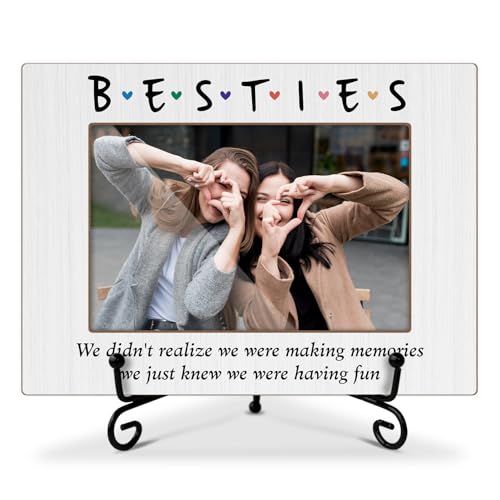 Qssfdgg Besties Picture Frame, Friendship Gifts for Her, Sisters, Bestie, 4x6 Photos Frame with Stand for Home Office Tabletop Display Decorations-35