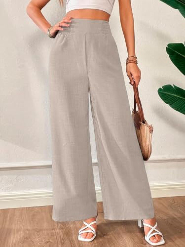 Image of Vogaan Trousers for Women | Women's Loose Fit Trousers | Women's High-Waisted Wide Leg Pant | Women Trousers Pants | Korean Trousers for Holiday