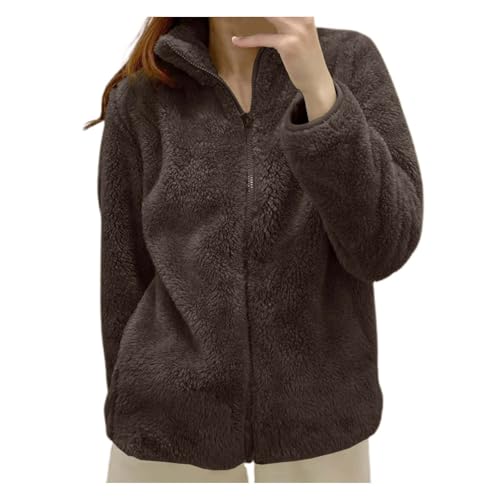 Aniywn Cute Winter Jackets for Women Trendy Warm Outerwear Clothing Full Zip Warm Soft Coat for Spring Fall Winter Jackets