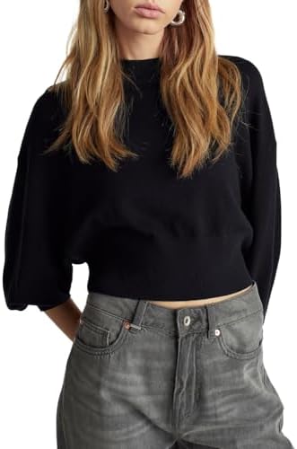 United Colors of Benetton Damen Maglia Lupetto M/L 1y6sd2041 Pullover, Schwarz, S