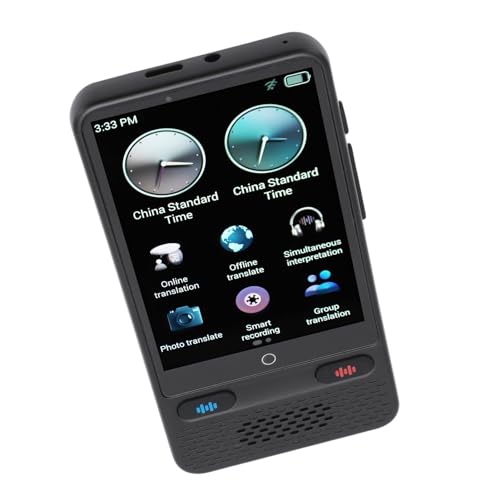 Traducteur de langue tactile portable ABS de 3,54 pouces avec assistant IA