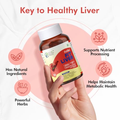 Image of Fytika Fit Liver Detox Tablets | Milk Thistle, Kalmegh, Kutaki, Curcumin, Bhumi Amla & Probiotics | 60 Tablets