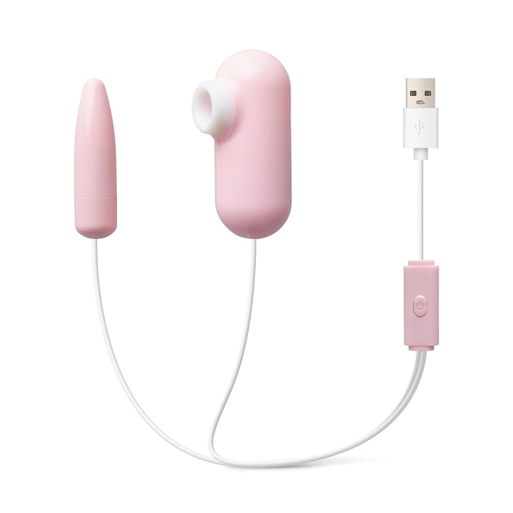 BeHorny Vibrating Love Egg with Clitoris Sucker, USB Powered Sex Toy