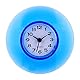 Nikou Dusche Wanduhr, Badezimmeruhr mit Saugnapf, Runde Mini wasserdichte Uhr Cute Badezimmer Kinderzimmer Zeitwerkzeug für Badezimmer, Küche, Wohnzimmer, Schlafzimmer (Blau)