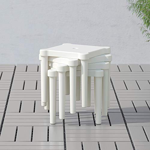 Tabouret enfant blanc UTTER pour intérieur et extérieur - 8
