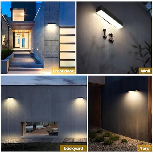 Solar Wall Lights Outdoor, 4000K 1000LM No-Wiring Solar Sign Light Outdoor with Motion Sensor, Dusk to Dawn Solars Light for House Numbers, Outside, Address