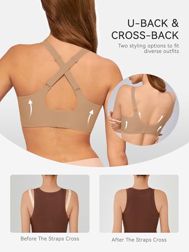 Image of LUCKMEEY Bras for Women No Underwire Wireless Bras - Seamless Push Up Full Coverage Bralettes Comfortable Everyday Bra