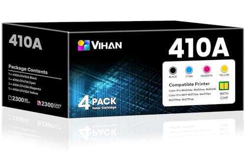 Image of 410A Toner Cartridge Replacement for HP 410A CF410A to Ues with M477fnw 4PK