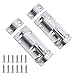 2 Pcs Door Lock Bolt Barrel Sliding Latch Lock with Screws for Bathroom Toilet Shed Door Furniture Pet Gate (3-inch)