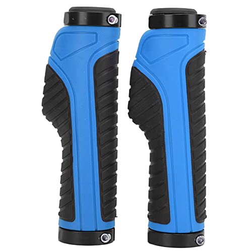 Puños de Bicicleta ergonómicos Antideslizantes cómodos manillares de Bicicleta de montaña con Bloqueo adecuados para Bicicletas (Negro Azul)