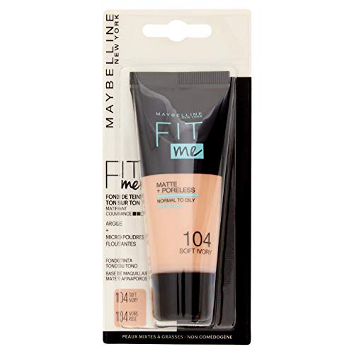 Maybelline Newyork Fit Me Matte & Poreless Foundation 30ml - 04 Soft Ivory, 30 ml (Pack of 1)