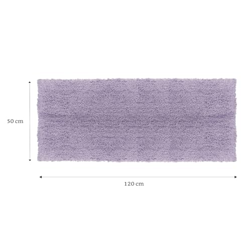 Image of Amazon Brand - Solimo Premium Anti-Slip Microfibre Bathmat | 50cm x 120cm | Dusty Lilac | 2000 GSM | Super Absorbent | Anti-Skid | Quick Dry | Machine Washable