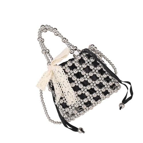 Sac bandoulière PVC à perles, l'accessoire bicolore idéal pour vos sorties