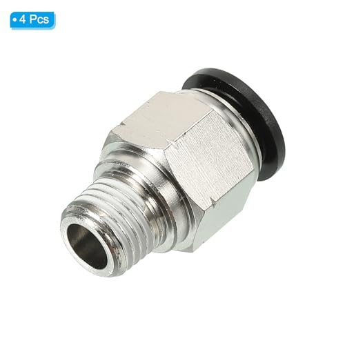 Conectores de empuje de 12 mm x 1/4" NPT macho para líneas de aire neumáticas rápidos 4