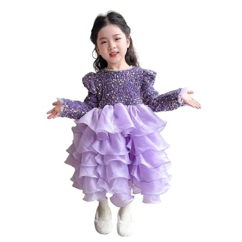 Robe de soirée pour filles élégante à sequins brillants