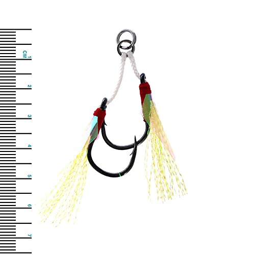 Aparejo de pesca Mustad Light Jigging Assist Rig L multicolor tamaño 1/0 4