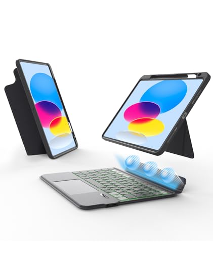 Image of EIP Magnetix Keyboard Case for iPad 11th Gen 2025 & iPad 10th Gen 2022 | Patented stylus shortcuts, adjustable hinge stand, detachable protective case, 7 color backlight, precise cutouts