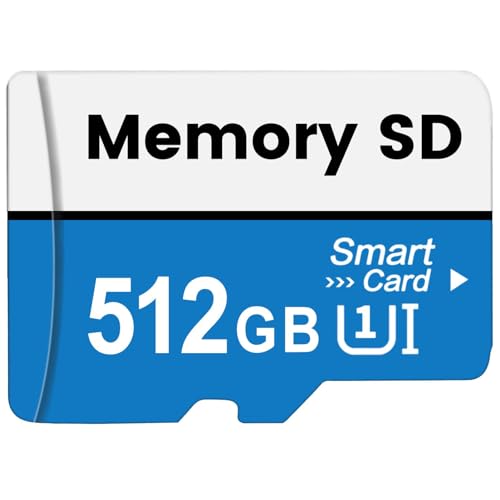 destuu Tarjeta SD 512GB Alta Velocidad Memoria SD Impermeable Imagen de Vídeo HD/4K Tarjetas SD Mini Portátil Tarjeta TF Card para Cámara/Teléfono Móvil/PC