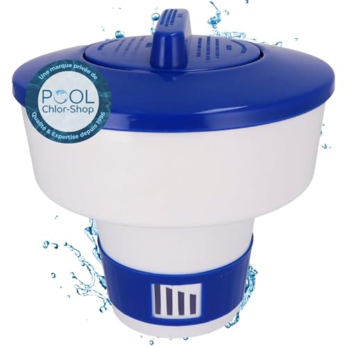Duraol Grand Flotteur doseur I Doseur réglable pour l’ajout de Chlore dans Les piscines I Idéal pour des pastilles de 200 g à 300 g I Flotteur Premium...