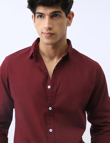 Image of Urbano Fashion Men's Cotton Full Sleeve Regular Fit Casual Solid Shirt