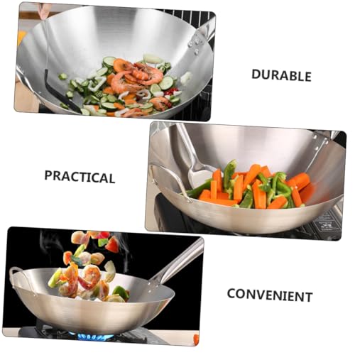 Wok Cocina Acero Inoxidable Antiadherente Redondo miniatura 7