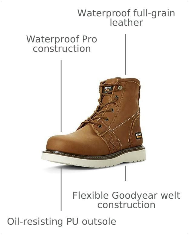 Image of Ariat Work Men's Rebar Wedge 6 inch H2O Construction Boot