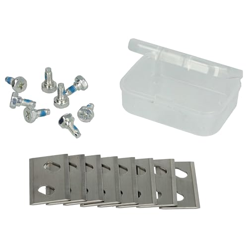 vhbw 8x cuchilla repuesto compatible con Cub Cadet XR5 4000, 3000, 2000, 1000 cortacésped - Recambio, plata, acero cromo-carbono