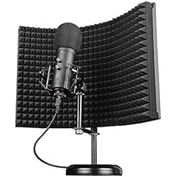 Mejor Microfono De Estudio Profesional Trust Gaming 23874 GXT Micrófono Profesional con Pantalla Absorbente GXT 259 Rudox, Micrófono USB de Condensador para Cantar, Estudio, Grabación, PC, Podcast, Streaming, Voz, Youtube