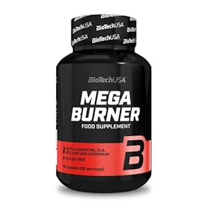 BioTechUSA Mega Burner | Sans caféine | Avec L-Carnitine et Vitamines | Avec Fibres, Chrome et Inuline | Pour une gestion efficace du poids, 90 capsules
