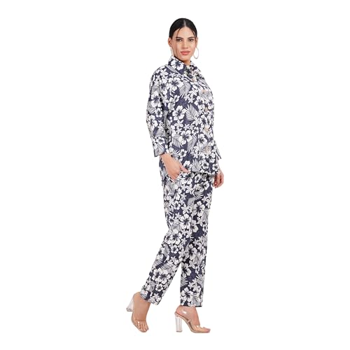 Image of Women's Co-Ord Set - Casual Wear Shirt & Pant Set | Fancy Top and Bottom Outfit | Full Matching Set for Women | Stylish Kurta Pant Set