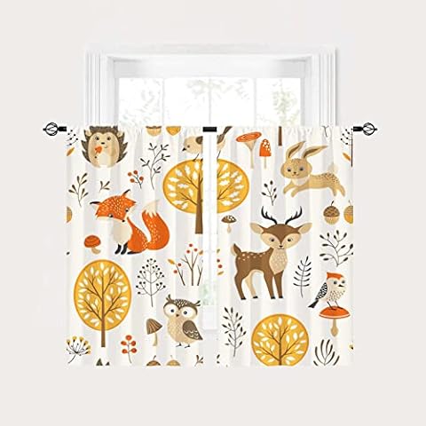 YUANZU Kids Animal Pattern Curtains for Nursery Cover