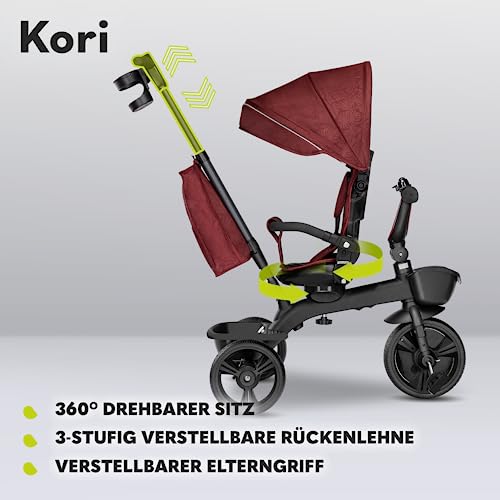 Dreirad mit Schubstange Lionelo Kori für Kinder von 1,5 bis 5 Jahren