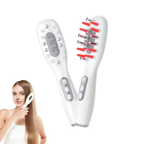 Laser Therapy Hair Growth Comb, Low-Level Red Light Therapy Device with Magnetic Treatment Head, Rechargeable Handheld Design for Home Use