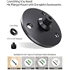Metal Gooseneck Microphone Flange Mount with Pad for Church, Podium, Studio, Podcasts, Lectures, Broadcasts, Gaming and Streaming, Mic Flange Mount with Standard 5/8'' Female Threads