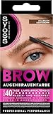 Syoss Augenbrauen Kit Augenbrauenfarbe 5-1 Hellbraun Stufe 3 (17 ml), Augenbrauen färben für einen natürlichen Look und ein langanhaltendes Ergebnis