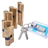 RaamKa Bombin Cerradura 65 70 80 90 95 Cilindro de Bloqueo de 100 mm AB Tecla antirrobo Pure Brass Puerta Puerta de Bloqueo Manija Dormitorio extendido Cerraduras Antibumping (Color : 70(35-35))