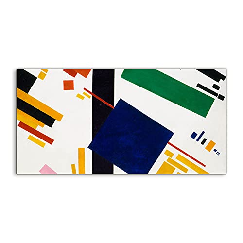 Tableau sur verre Kazimir Malevich vintage 120x60cm pour chambre élégante